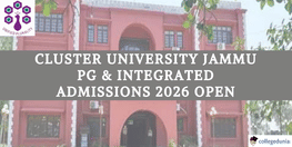 Cluster University Jammu PG  Integrated Admissions 2026 Open